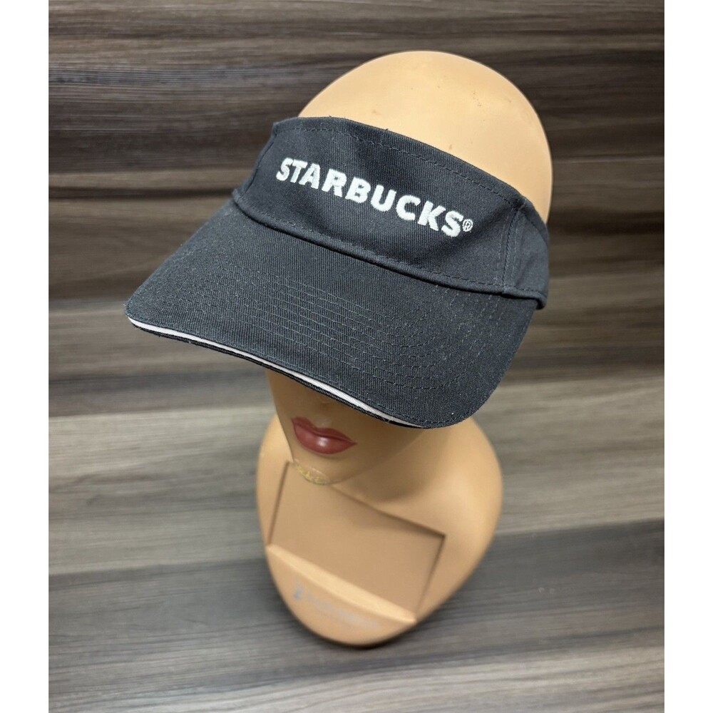 Starbucks Visor Hat with White Embroidered Logo Adjustable